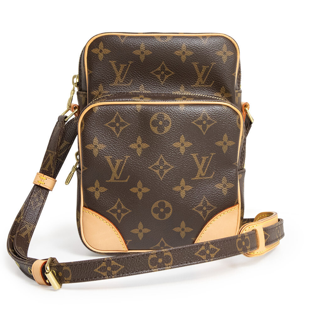 LOUIS VUITTON Amazon Monogram Leather Brown Shoulder Bag Crossbody